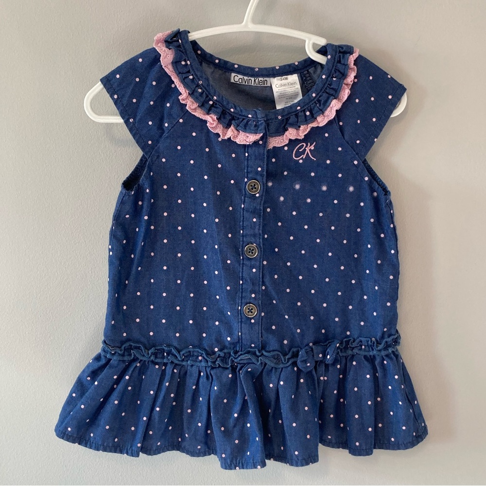 Calvin Klein Baby Girl Denim Dress